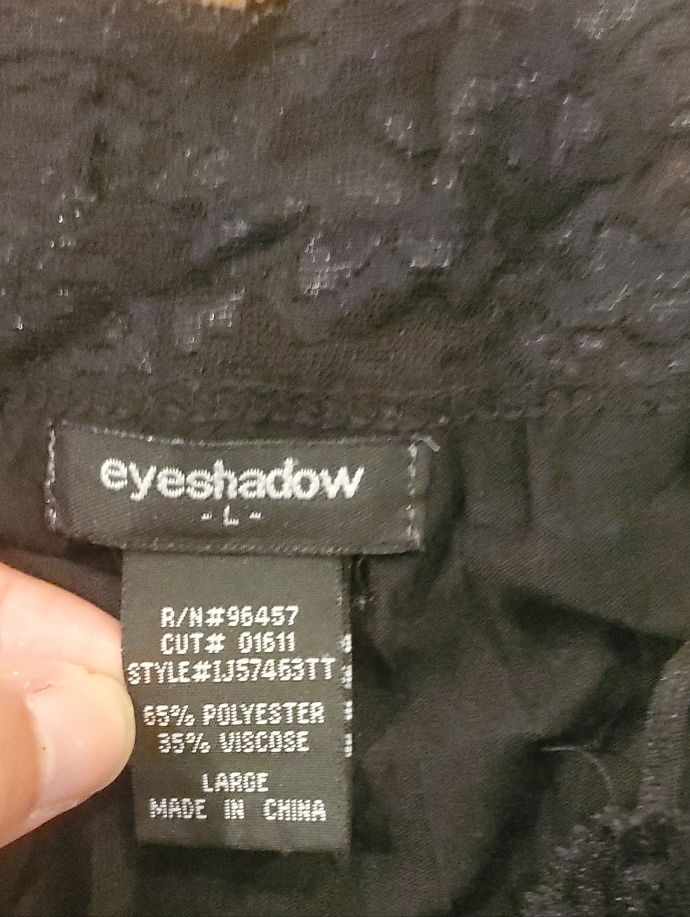 Eyeshadow Black Lace-Trim Camisole Large - Picture 5 of 8